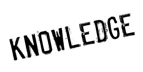 Knowledge rubber stamp. Grunge design with dust scratches. Effects can be easily removed for a clean, crisp look. Color is easily changed.