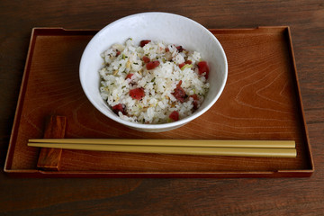 炊き込みご飯/梅とジャコ