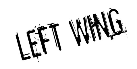 Left Wing rubber stamp. Grunge design with dust scratches. Effects can be easily removed for a clean, crisp look. Color is easily changed.