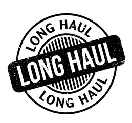 Long Haul rubber stamp. Grunge design with dust scratches. Effects can be easily removed for a clean, crisp look. Color is easily changed.