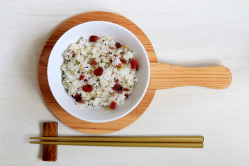 炊き込みご飯/梅とジャコ