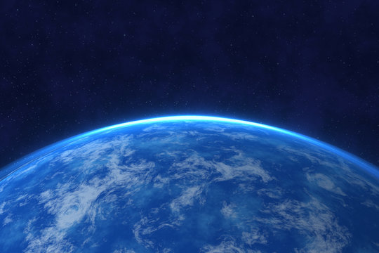 Blue Planet in Space © ikonacolor