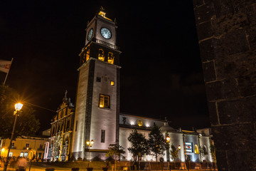 Fototapeta premium ower bell of Ponta Delgada cathedral, Sao Miguel, Azores, Portugal