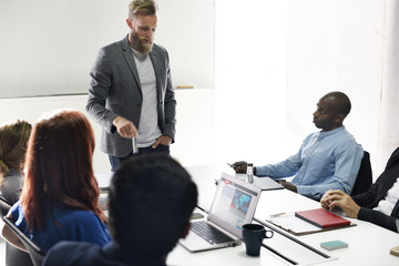 Startup Business People Working on Laptop