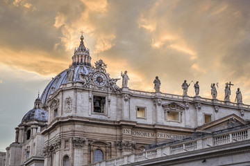 Fototapeta na wymiar St. Peter's Square in Rome, Italy
