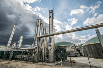 Biogas plant - obrazy, fototapety, plakaty
