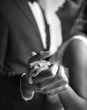Newlywed Couple Dancing Wedding Celebration