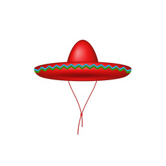 Sombrero hat in red design 