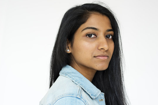 Indian girl casual studio portrait