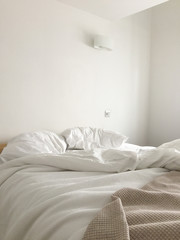 Unmade bed