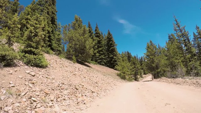 POV point of view -  Driving on mountain highway in the Summer