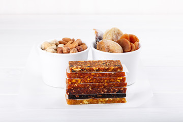 Fruit berry and nut energy bars.