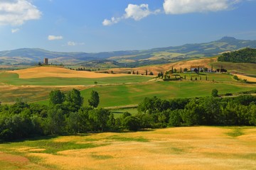 Countryside landscape around Pienza Tuscany in Italy, Europe