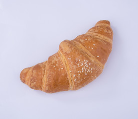 croissant or tasty croissant on the background.