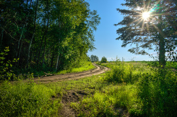 Obraz premium Farm road