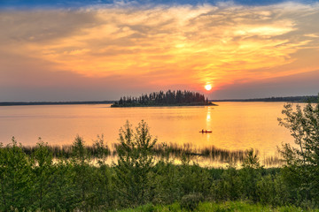 Astotin Lake at the Elk Island National Park