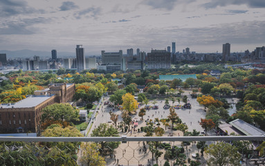 Fototapeta premium Top view from OSAKA castle