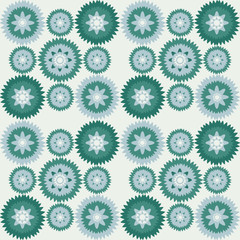 Green seamless vintage ornament