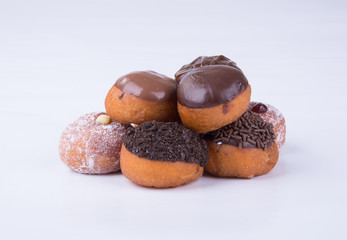 donut or chocolate donut on a background.