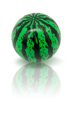 Watermelon rubber ball isolated on white