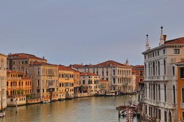 colorful houses and street view in Venice, Italy