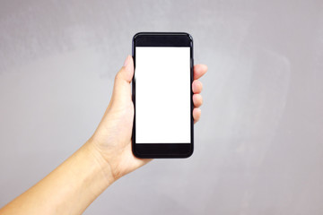 holding a mobile phone