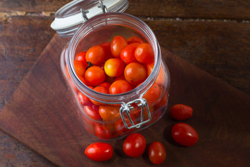 Jar with cherry Tomato