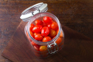 Jar with cherry Tomato