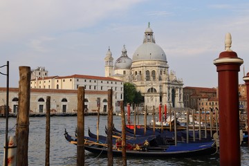 Obraz na płótnie Canvas Basilica di Santa Maria della Salute on the giudecca Canal in Venice in Italy