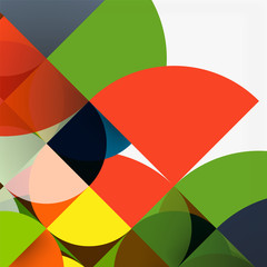 Obraz premium Cut paper circles, mosaic mix geometric pattern design