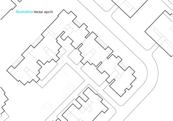 Architectural background, architectural plan, construction drawing landscape