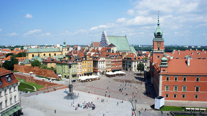 Naklejka na ściany i meble Royal castle and old town , Warsaw, Poland