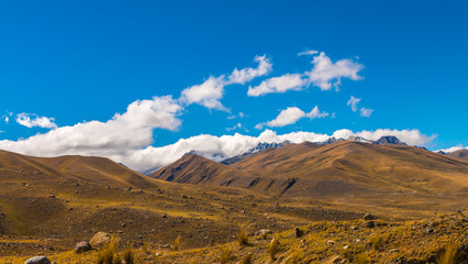 view on the andes mountains peru