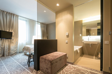 Luxury hotel room interior
