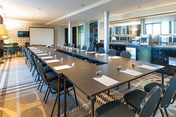 Interior of a modern luxury conference room