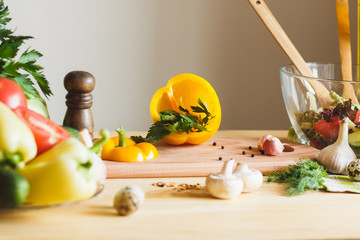 Different products at the kitchen