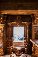 Inside detail of Sahasrabahu Temple or Sas-Bahu ka mandir