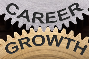 Career Growth Concept On Interlocked Gearwheels
