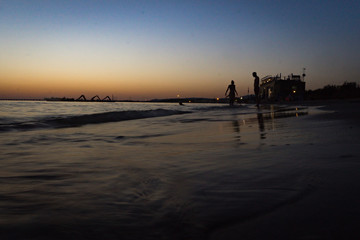 Tramonto in spiaggia