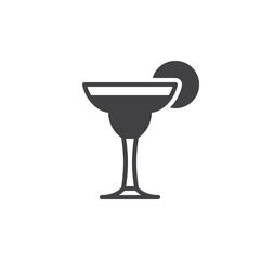 Cocktail margarita icon vector, filled flat sign, solid pictogram isolated on white. Symbol, logo illustration. Pixel perfect vector graphics