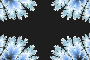 Abstract background of blue ice or leaf with a copy space