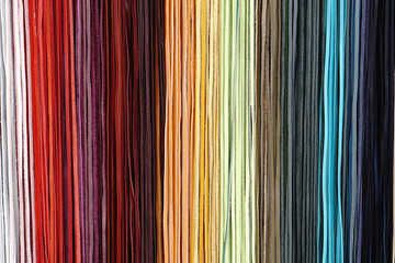 Multi-colored leather laces