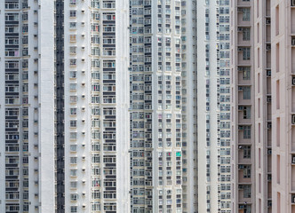 Fototapeta na wymiar Facade of building in hong Kong