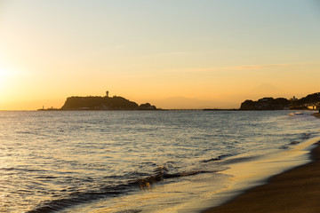 Shonan Beach at sunset
