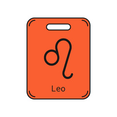 Leo. Sign of the zodiac. Flat symbol horoscope and predictions. Vector object