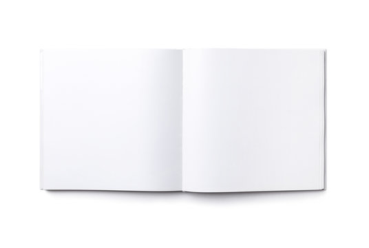Blank open  book isolated for business ideas, top view