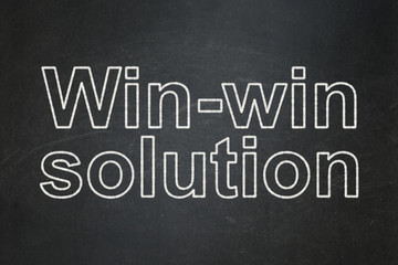 Obraz premium Business concept: Win-win Solution on chalkboard background