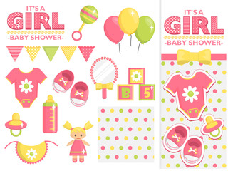 It is a girl baby shower set