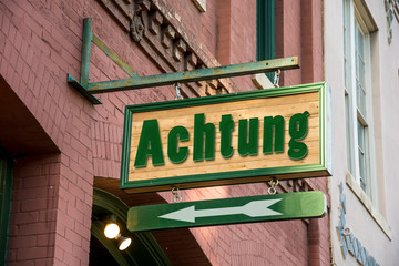 Fototapeta premium Schild 277 - Achtung