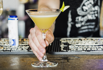 Glass of healthy lemonade